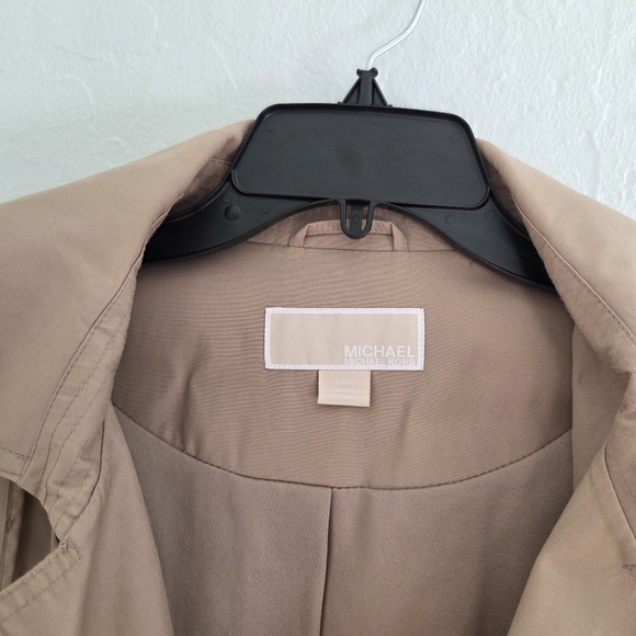 Michael kors tan trench coat with hood and belt - Picture 2 of 8